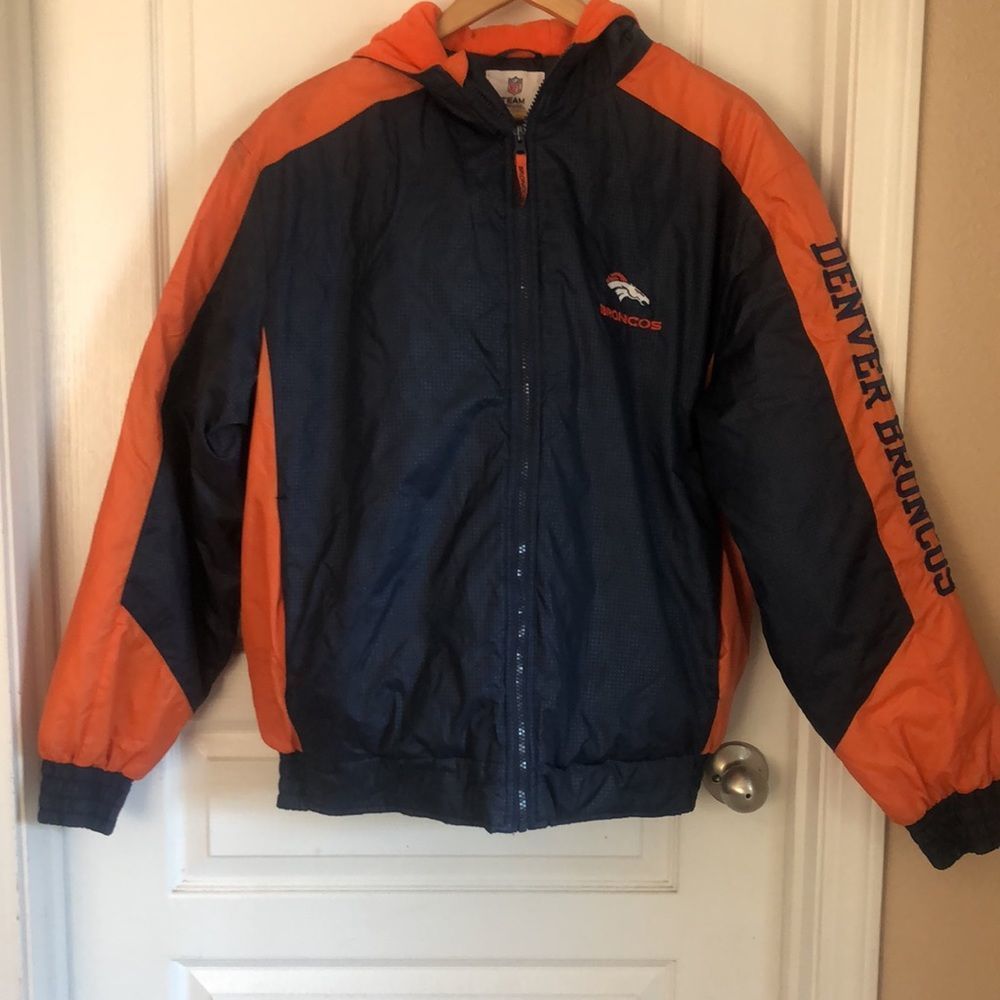 STARTER NFL DENVER BRONCOS PUFFY JACKET SZ L - Picture 2 of 6